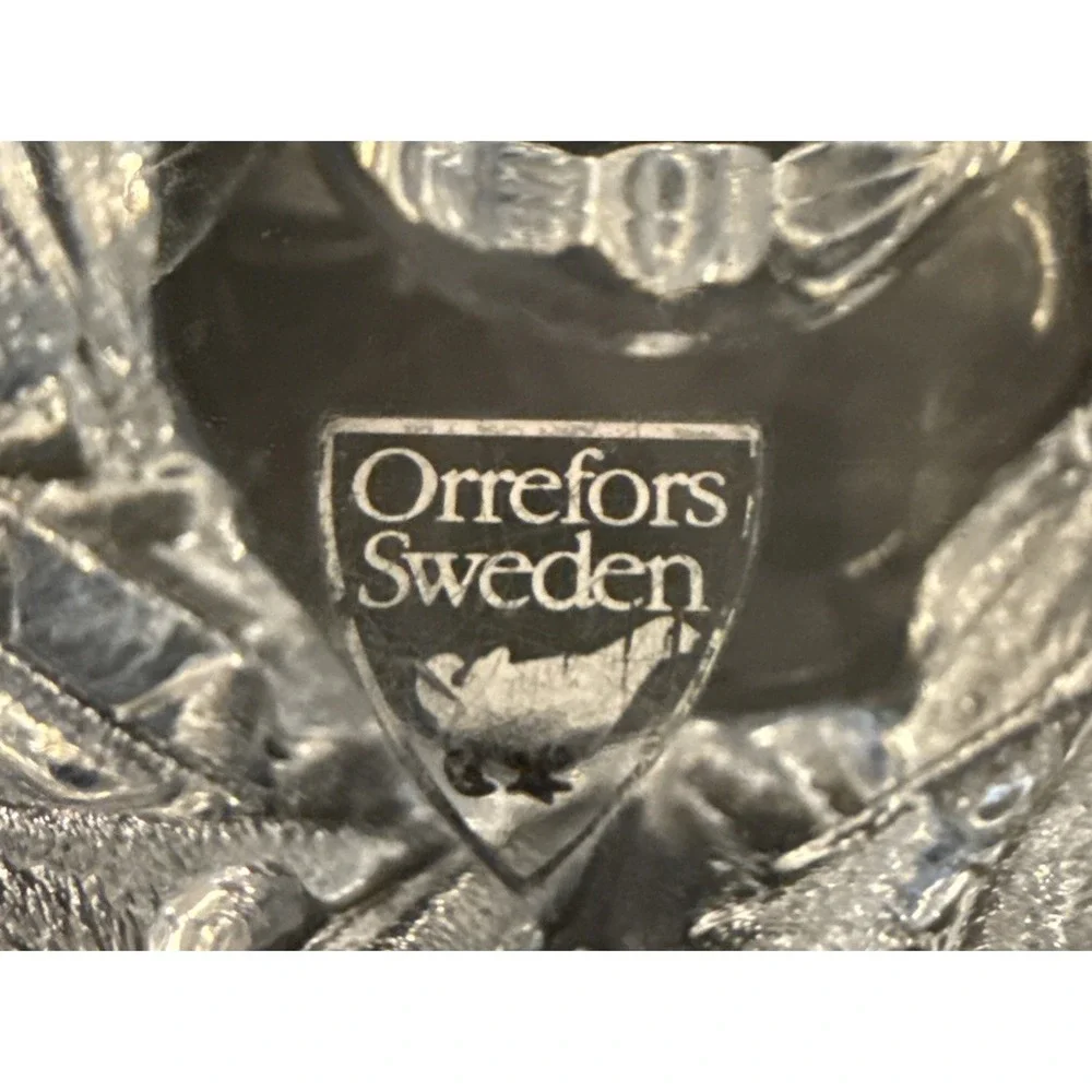 Orefors Sweden Crystal Icy Votive Candle Holder Decor Elegant Party Heavy 3 Inch
